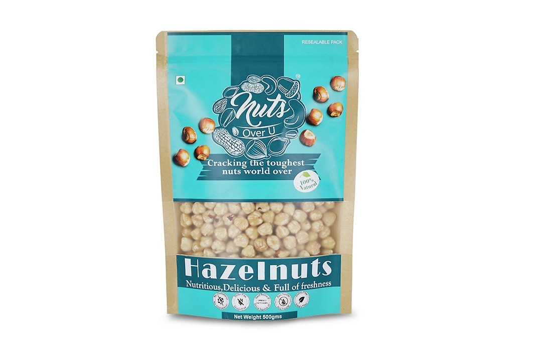 Nuts Over U Hazelnuts    Pack  500 grams